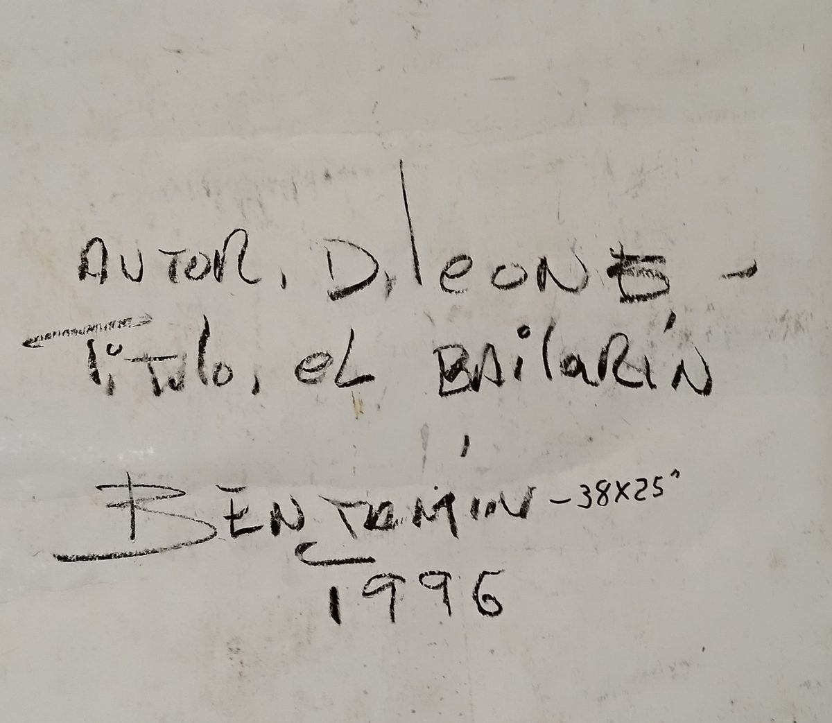 Respaldo Autografiado: El Bailarin
