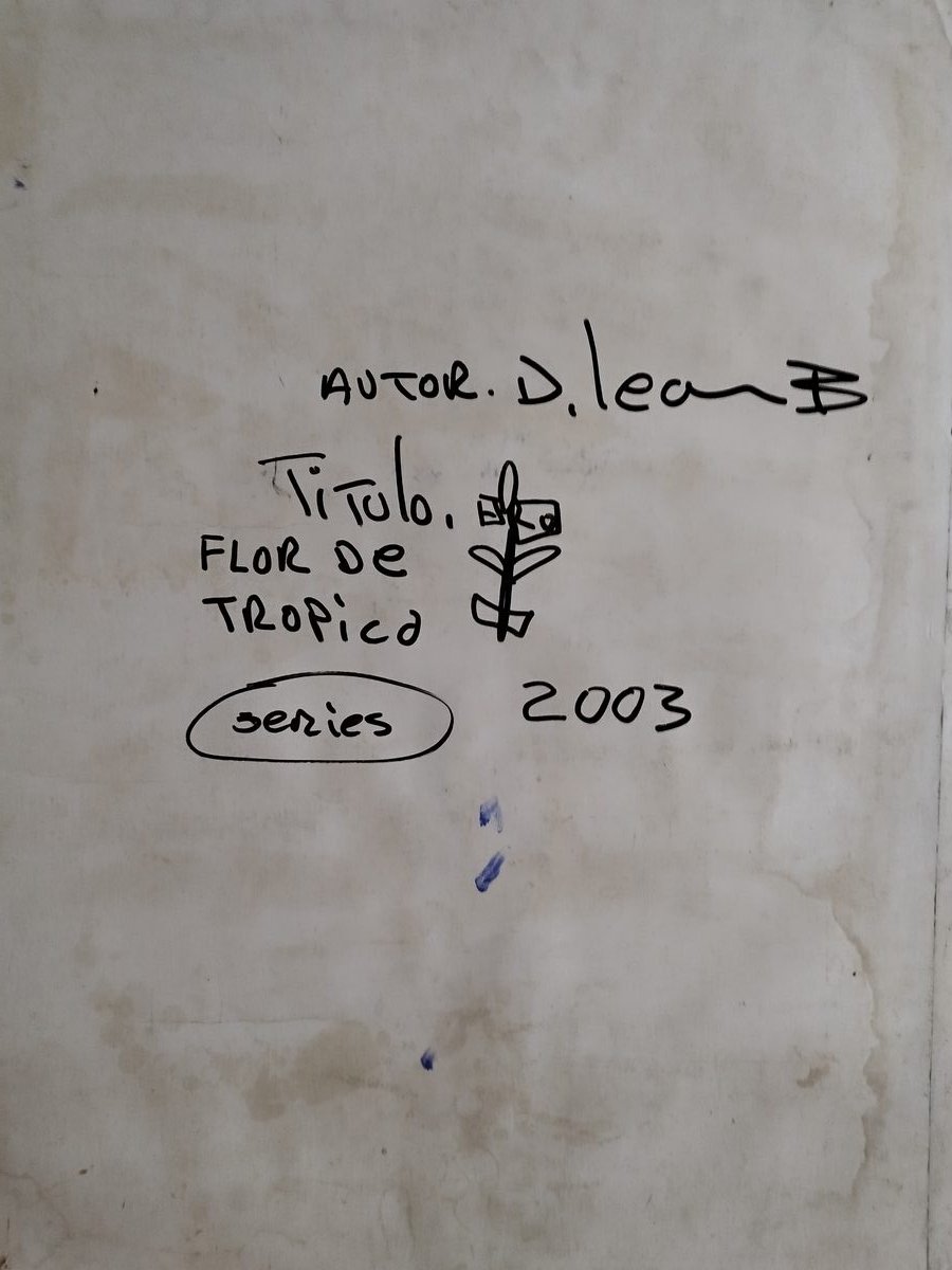 Respaldo Autografiado: Flor de Tropico