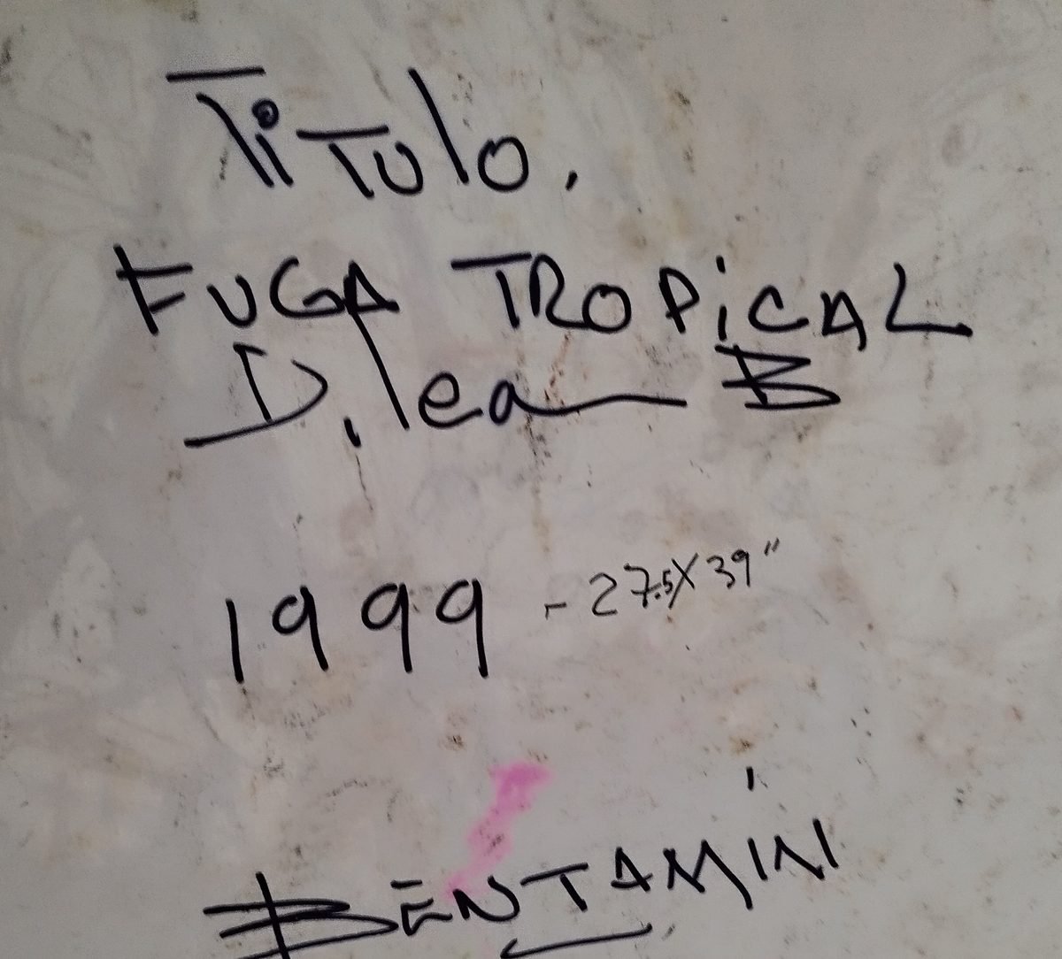 Respaldo Autografiado: Fuga tropical